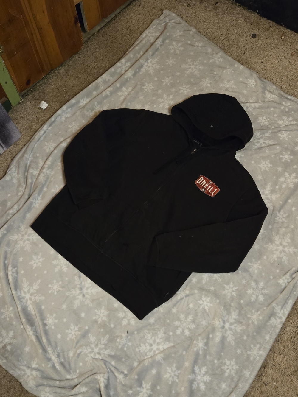 O'Neill Black Zip-Up Hoodie Jacket